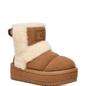 UGG Brown and Cream Shearling Boots